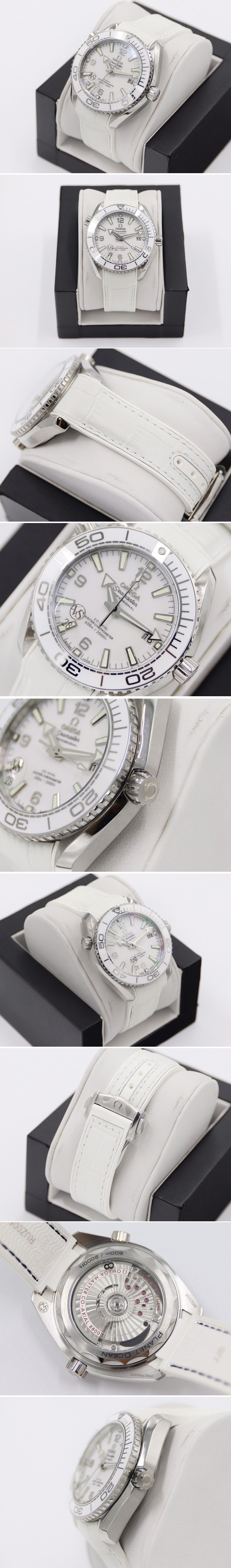Replica Omega Planet Ocean 39.5mm Olympic Games SS VSF 1:1 Best Edition White Dial on White Rubber Strap A8800