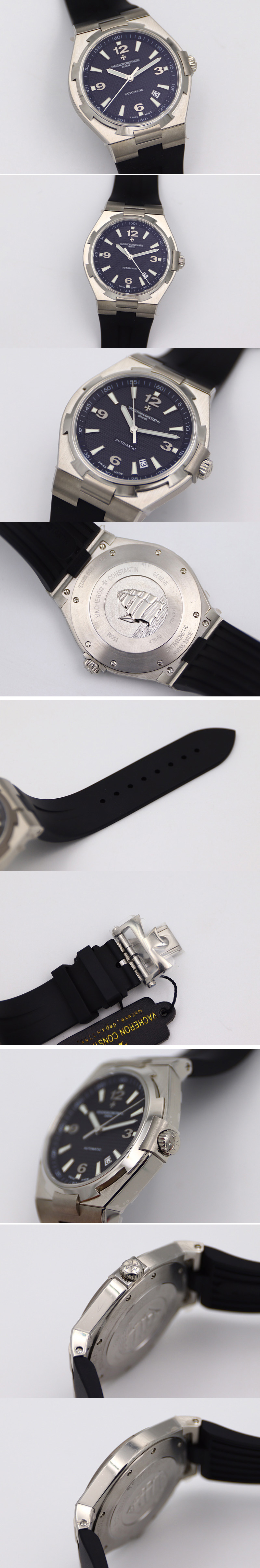 Replica Vacheron Constantin Overseas SS MKS 1:1 Best Edition Black dial on Black Rubber Strap MIYOTA 9015