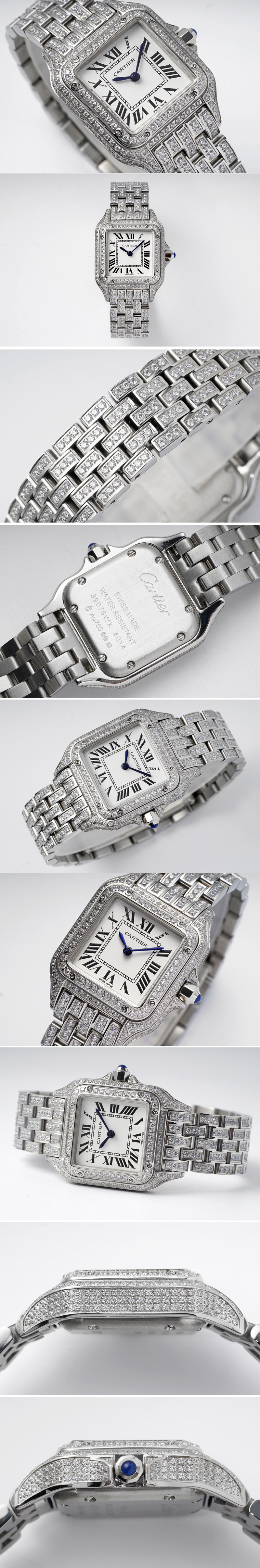 Replica Cartier Panthere Secrete De Ladies SS Full Diamond AC Swiss Quartz