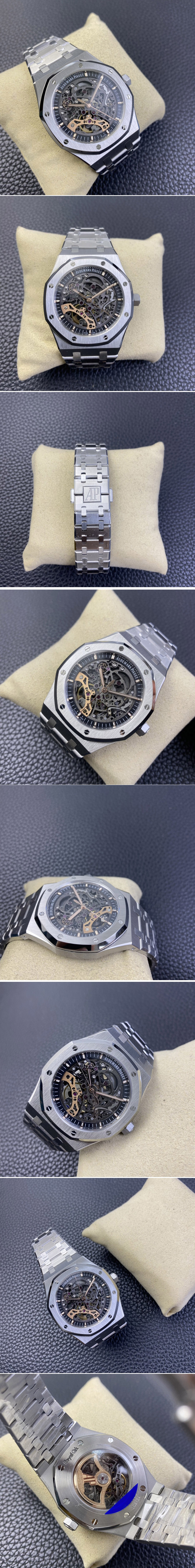 Replica Audemars Piguet Royal Oak 41mm Openworked 15407 SS APSF 1:1 Best Edition on SS Bracelet A3132