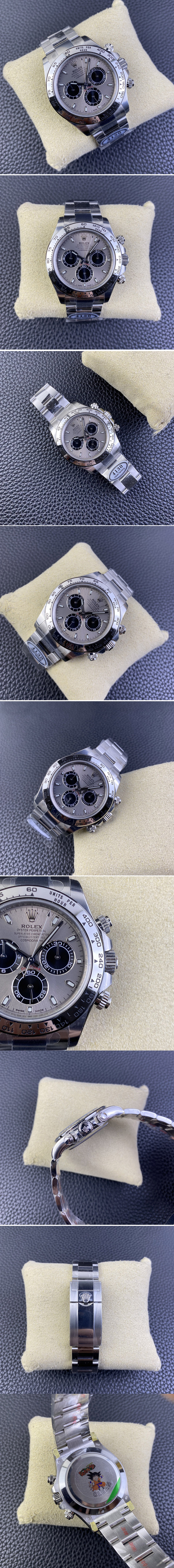 Replica Rolex Daytona 116509 904L Clean 1:1 Best Edition Gray Dial on 904L SS Bracelet SA4130