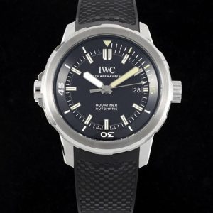 Replica IWC Aquatimer SS IW3290 RSF 1:1 Best Edition Black Dial on Black Rubber Strap A2892