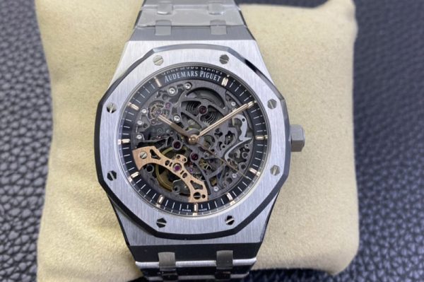 Replica Audemars Piguet Royal Oak 41mm Openworked 15407 SS APSF 1:1 Best Edition on SS Bracelet A3132