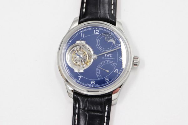 Replica IWC Portugieser Constant-Force Tourbillon Edition "150 Years" SS BBR Best Edition Blue Dial