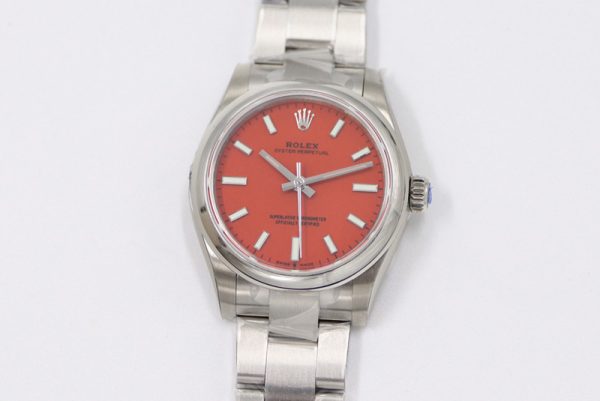 Replica Rolex Oyster Perpetual 31mm 277200 EWF Best Edition Red Dial on SS Bracelet 6T15