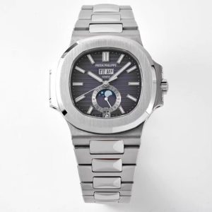 Replica Patek Philippe Nautilus 5726 Full Function SS PPF 1:1 Best Edition Gray Dial on SS Bracelet A324