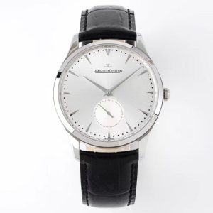 Replica Jaeger-LeCoultre Master Ultra Thin Small Second SS ZF 1:1 Best Edition White Dial on Black Leather Strap A896