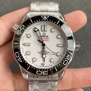 Replica Omega Seamaster Diver 300M ORF 1:1 Best Edition Black Ceramic White Dial on SS Bracelet A8800