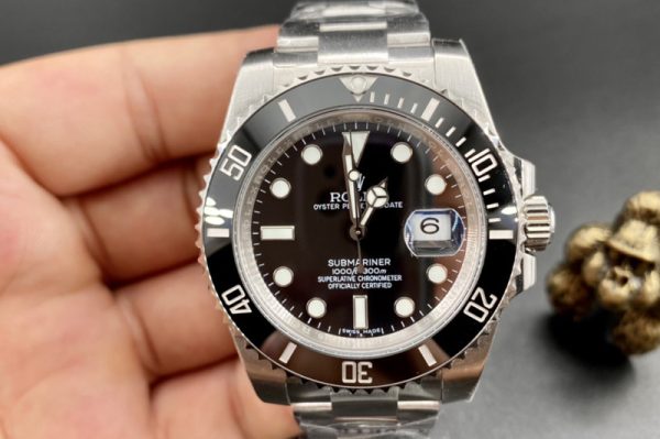 Replica Rolex Submariner 116610 LN Black 904L Steel Clean 1:1 Best Edition on SS Bracelet SA3135