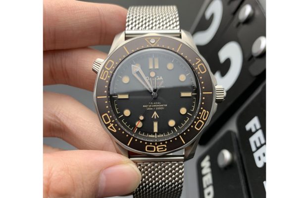 Replica Omega Seamaster 300 "No Time to Die" Limited Edition VSF 1:1 Best Edition on SS Mesh Bracelet A8806(Free Nato) V3