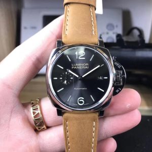 Replica Panerai PAM 904 Luminor Due VSF Best Edition Gray Dial on Brown Asso Strap AXXXIV