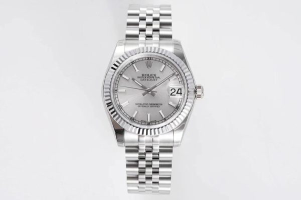 Replica Rolex Datejust 31mm 178274 SS GSF Best Edition Silver Stick Markers Dial on SS Jubilee Bracelet SEIKO NH05A