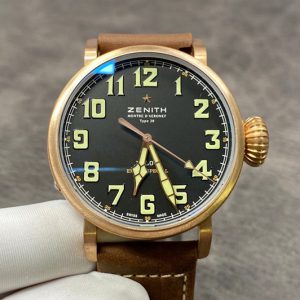 Replica Zenith Pilot Type 20 Extra Special Bronze 45mm XF 1:1 Best Edition on Brown Asso Strap A2892